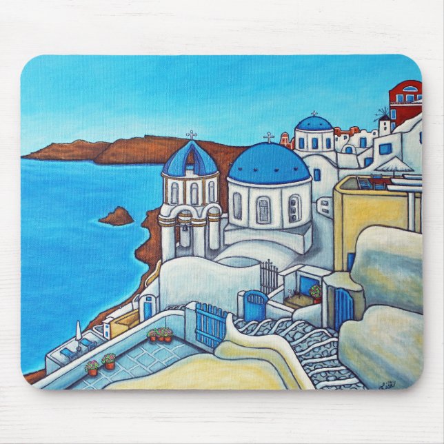 Tapis De Souris Couleurs de la souris Santorin Pad par Lisa Lorenz (Devant)