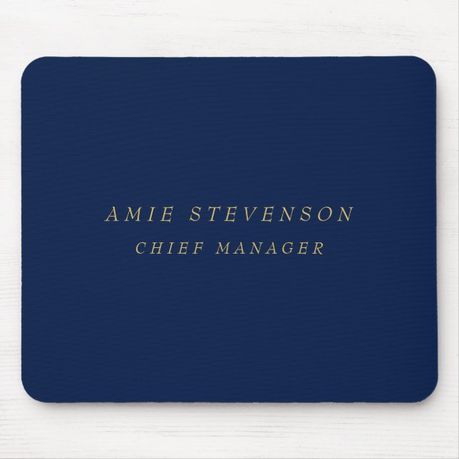 Tapis De Souris Couleurs d'or bleu Professional Classic Plain (Devant)