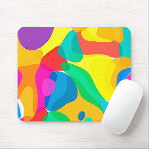 Tapis De Souris Couleurs du cirque Chaos Motif d'art Abstrait