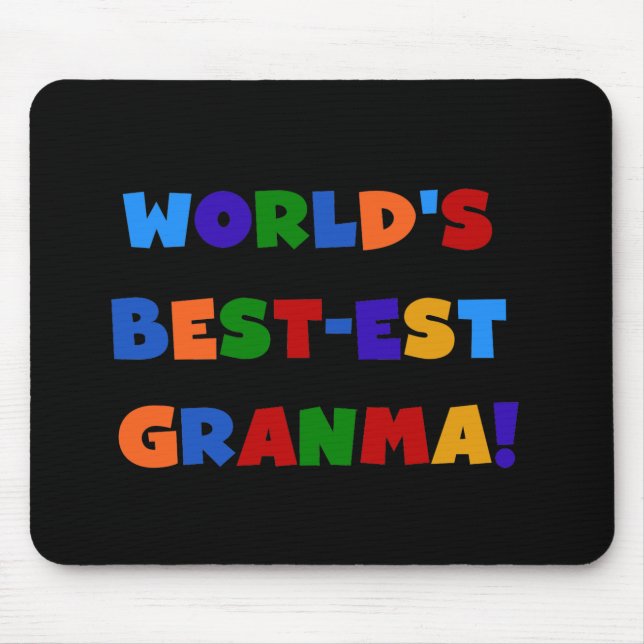 Tapis De Souris Couleurs lumineuses du Meilleur-est Granma du (Devant)