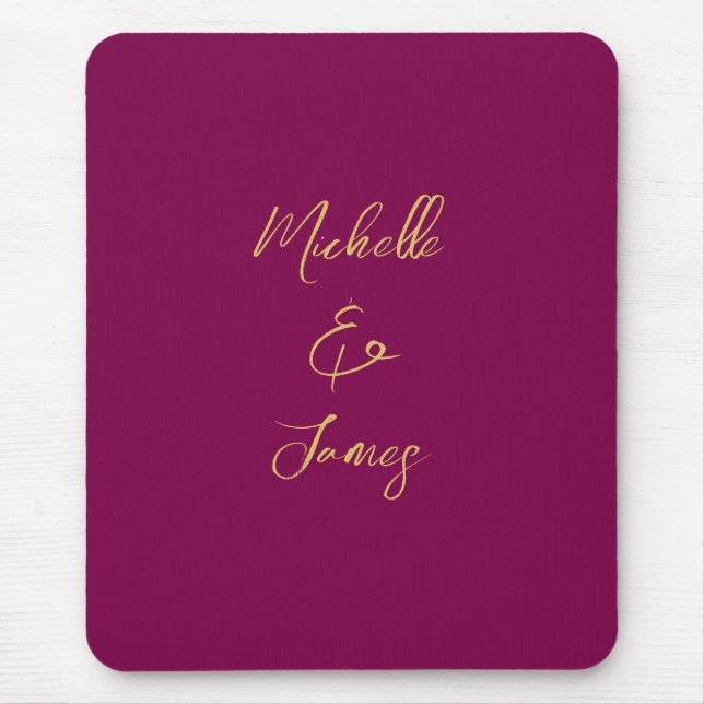 Tapis De Souris Couleurs Vin & Or Professionnel tendance Moderne (Devant)