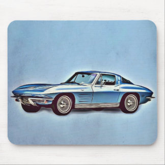 Tapis De Souris Coupe Chevrolet Corvette Sting Ray 1963