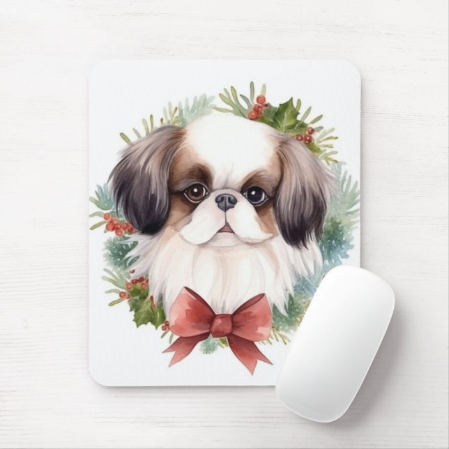 Tapis De Souris Coupe festive japonaise de germe de Noël (Avec souris)