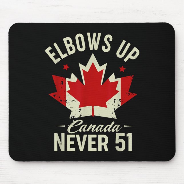 Tapis De Souris Coupe le Canada Jamais 51 Le drapeau du Canada est (Devant)