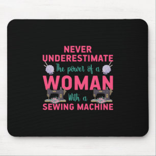 Tapis De Souris Couper Le Pouvoir D'Une Femme Avec Une Machine À C