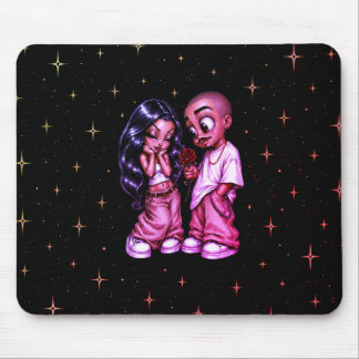 Tapis De Souris Couple Amour Chicano Coque pour Ordinateur avec Ro
