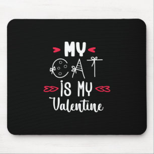 Tapis De Souris Couple Art Mon Chat Est Mon Valentin