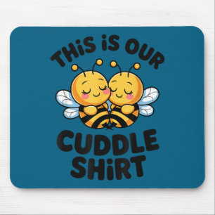 Tapis De Souris Couple de jolie abeille câlin drôle romantique 
