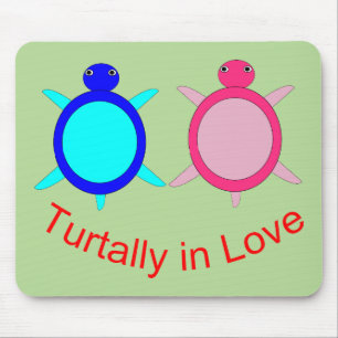 Tapis De Souris Couple de tortue mignonne