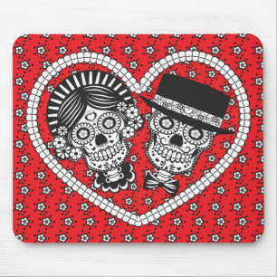 Tapis De Souris Couples de crâne de sucre