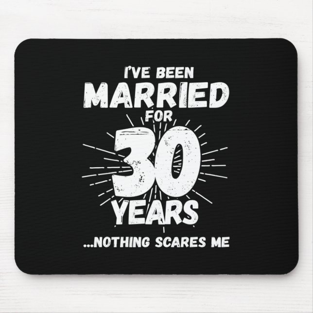 Tapis De Souris Couples mariés 30 ans drôle 30e anniversaire (Devant)