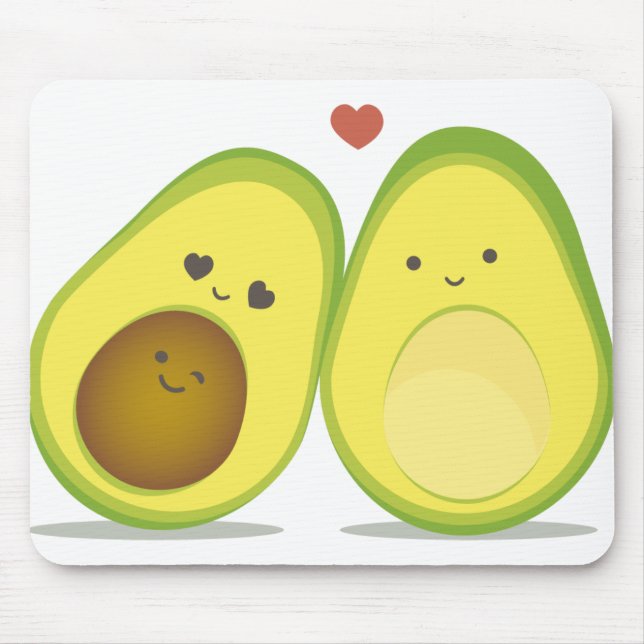 Tapis De Souris Couples mignons d'avocat (Devant)