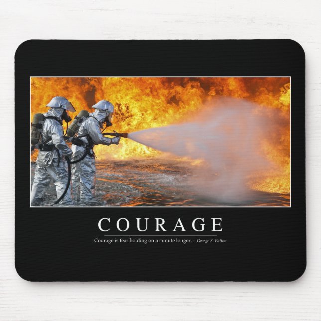 Tapis De Souris Courage : Citation Inspirationnelle (Devant)