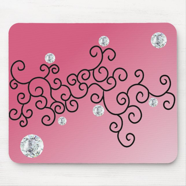 TAPIS DE SOURIS COURBES ET DIAMANTS (Devant)