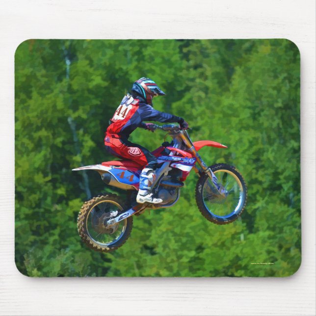 Tapis De Souris Coureur de champion de Saleté-Vélo de motocross (Devant)