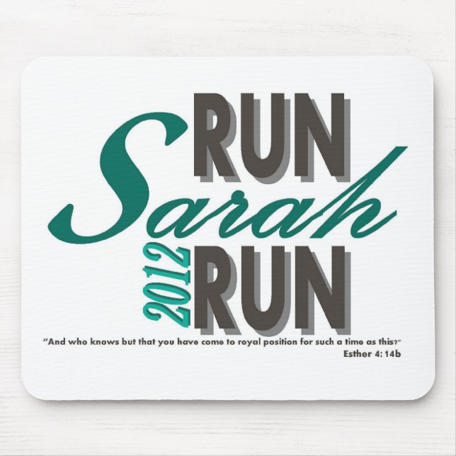 Tapis De Souris Courez la course de Sarah (Devant)