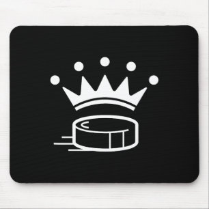 Tapis De Souris Couronne royale de palet de hockey drôle pour joue