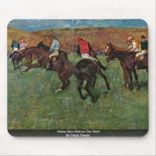 Tapis De Souris Course de cheval avant le début par Edgar Degas