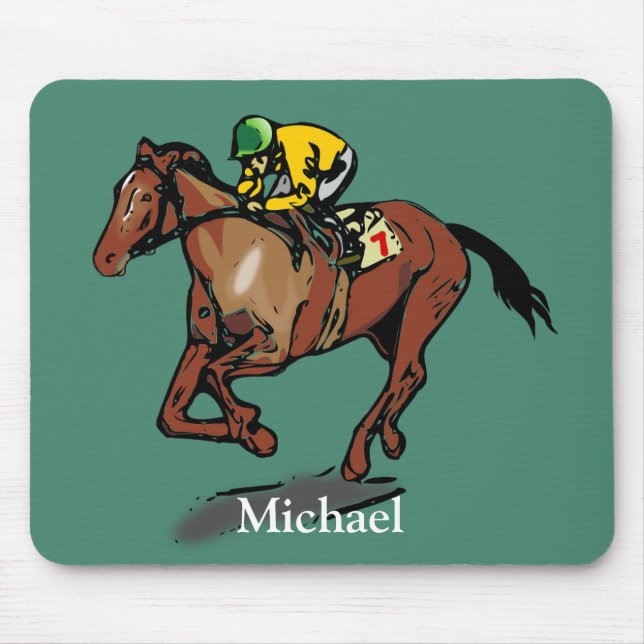 Tapis De Souris Course de chevaux personnalisée (Devant)