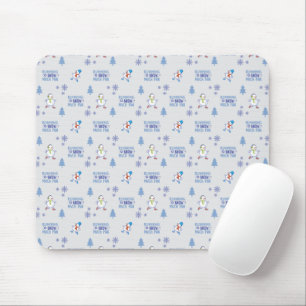 Tapis De Souris Courses hivernales - Arbre de Noël de Snowman