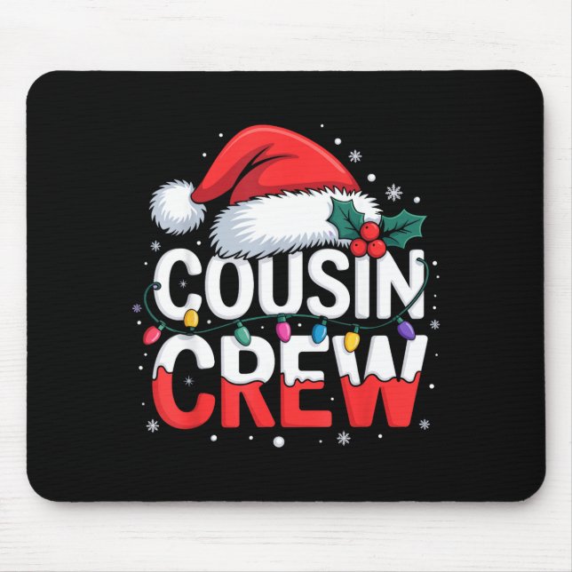 Tapis De Souris Cousin Crew Christmas Reindeer Antlers Hat Lights  (Devant)