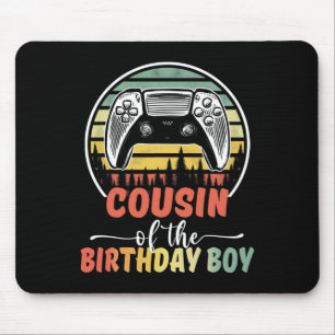 Tapis De Souris Cousin Du Joueur Vidéo Enfant Anniversaire Corresp