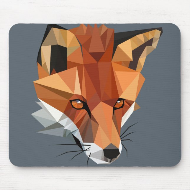 Tapis De Souris Coutume de Fox de polygone (Devant)
