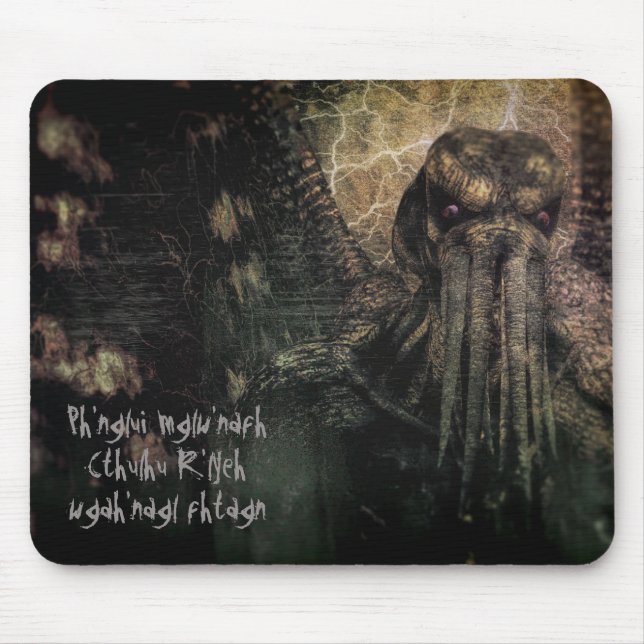 Tapis De Souris Coutume du chant des adorateurs de Cthulhu (Devant)