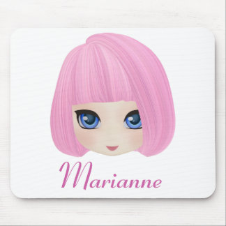 Tapis De Souris Coutume Girly Mousepad de Marianne de fille