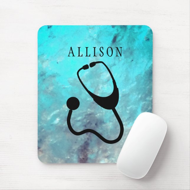 Tapis De Souris Coutume Médicale de marbre de turquoise de (Avec souris)