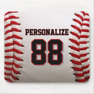 Tapis De Souris Couture Baseball Personnalisée avec Nom et Numéro