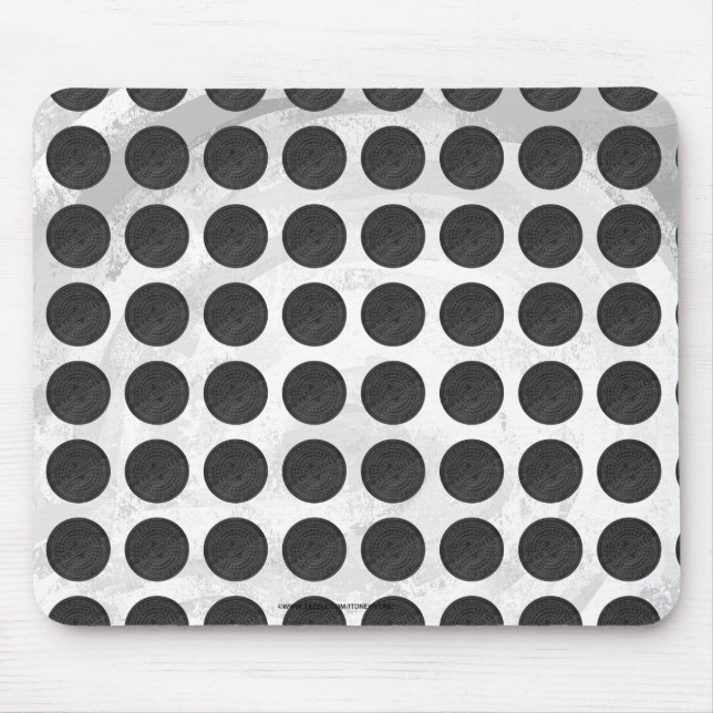 Tapis De Souris Couvercles de regards en marbre noir (Devant)