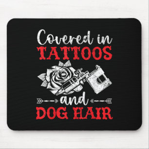 Tapis De Souris Couvert De Tatouages Et De Tatouages De Cheveux De