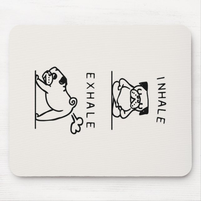 Tapis De Souris Couverture de Carlin de l'exphale Inhale (Devant)
