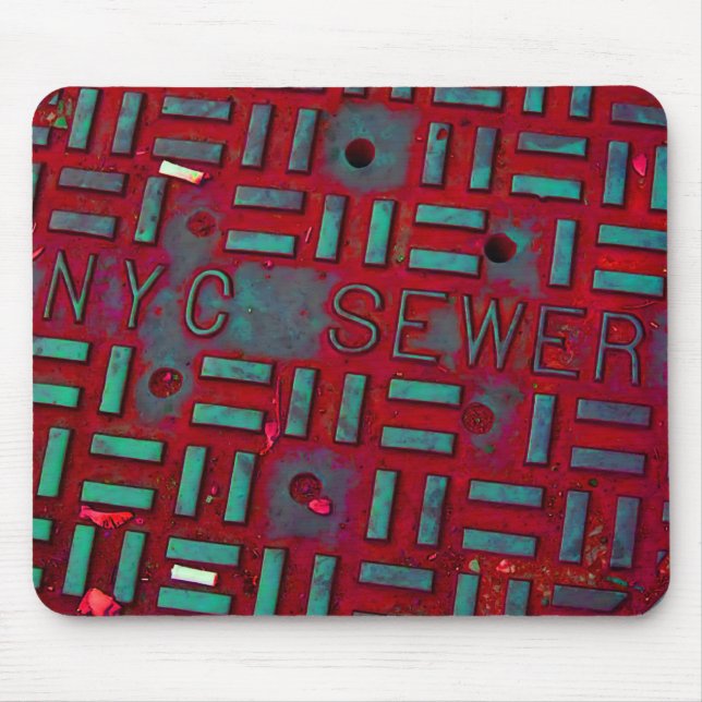 Tapis De Souris Couverture de trou d'homme de rue de NYC Broadway (Devant)