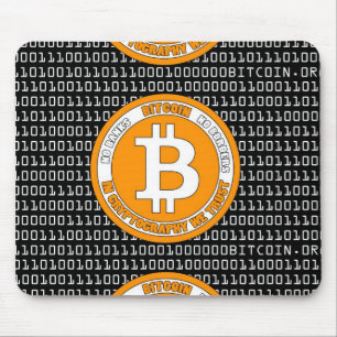 Tapis De Souris Couverture noire Bitcoin - M1b