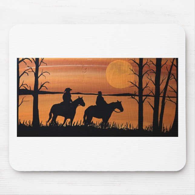 Tapis De Souris Cow-girls et chevaux (Devant)