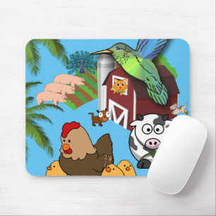 Tapis De Souris Cow Pigs Agritourisme Poulets Souris Pad! Tapis de