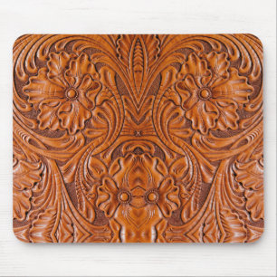 Tapis De Souris Cowboy Rustique pays occidental à outils en cuir i