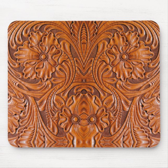 Tapis De Souris Cowboy Rustique pays occidental à outils en cuir i (Devant)