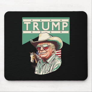 Tapis De Souris Cowboy Trump Trump est mon président