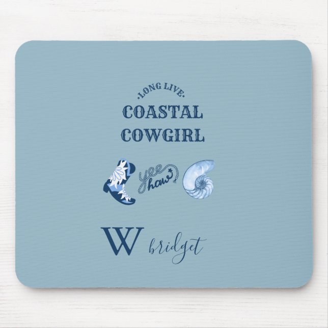 Tapis De Souris cowgirl côtière bleue (Devant)