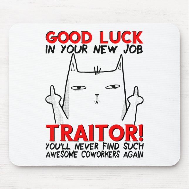 Tapis De Souris Coworker Leaving, Quitting Going Away, Job Change, (Devant)