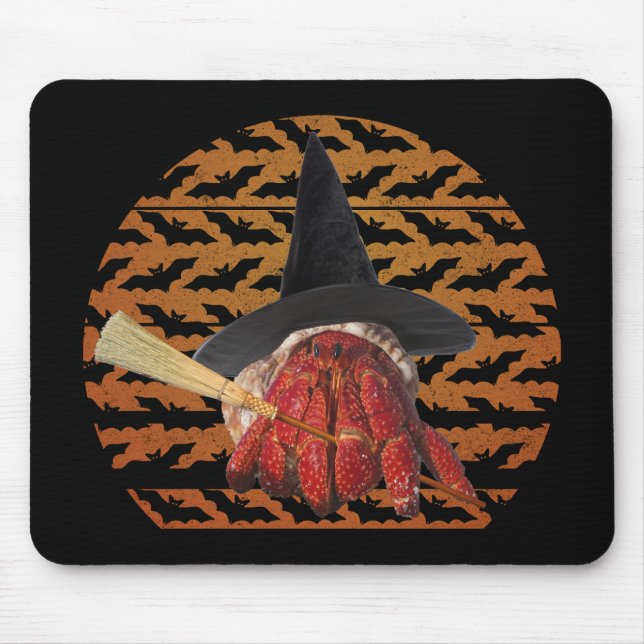 Tapis De Souris Crabe à sorcières Amusant Halloween Hermite Crabe  (Devant)