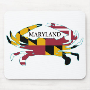 Tapis De Souris Crabe Mousepad de drapeau du Maryland