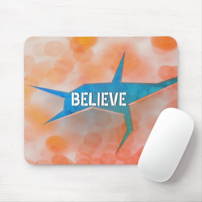 Tapis De Souris Crack Abstrait sur Orange Bokeh (Avec souris)