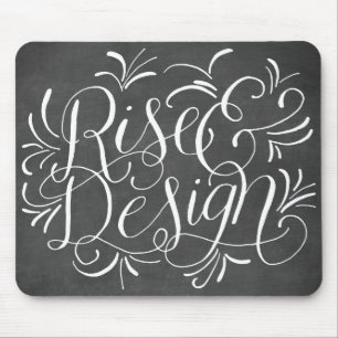 Tapis De Souris Craie en lettres de calligraphie de main de hausse