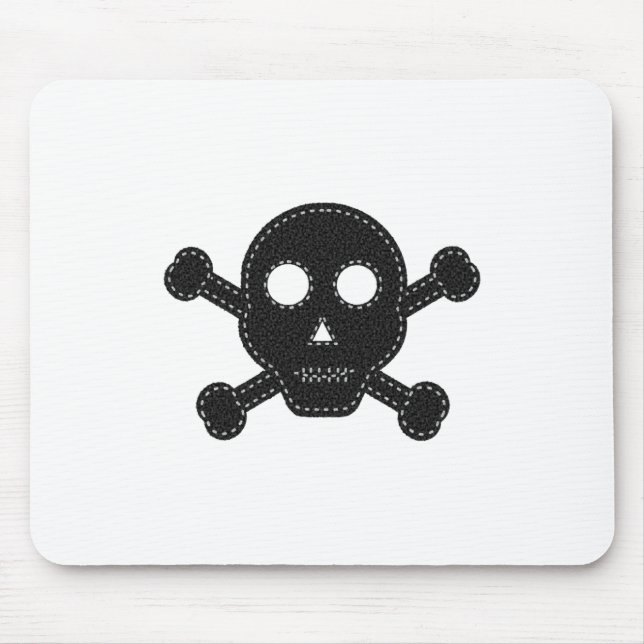 Tapis De Souris Crâne à flancs noirs (Devant)