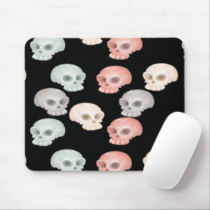 Tapis De Souris crâne coloré sur noir