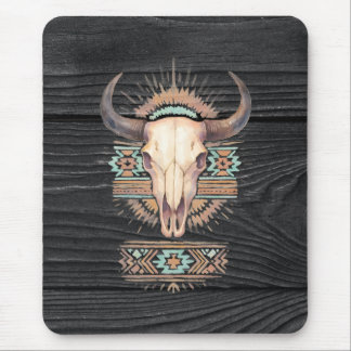 Tapis De Souris Crâne de Boho Aztec